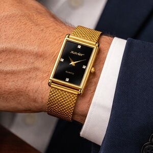 ✨ Vintage Xavier Diamond Accent Gold Mesh Watch | Box & Papers ✨
